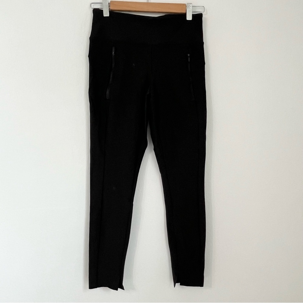 Athleta Stellar Solid Black Zip Legging Tights Si… - image 2